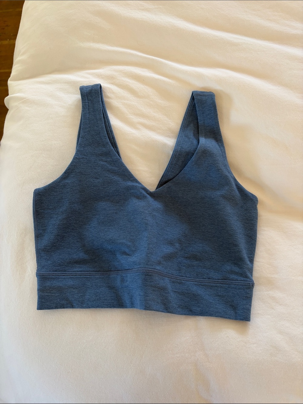 Beyond Yoga Seamless V-Neck Bralette — Denim